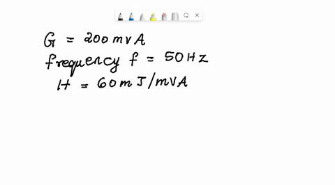 a-200-mva-11kv-50hz-4-pole-turbo-generator-as-an-inertia-constant-of-mjmva-a-find-the-energy-stored-in-the-rotor-at-synchronous-speed-b-the-machine-is-operating-at-a-load-of-120-mw-when-the-88165
