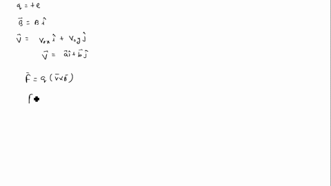 a-proton-of-charge-e-and-mass-m-enters-a-uniform-magnetic-field-b-bi-with-all-initial-velocity-vori-oyj-find-a-expression-in-unit-vector-notation-for-its-velocity-at-any-later-time-t-use-not-52634
