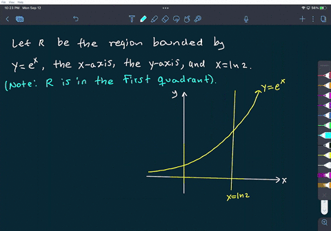 set-up-an-integral-for-the-volume-of-the-solid-generated-by-revolving-the-region-in-the-first-quadrant-bounded-by-y-ex-and-x-ln2-about-the-line-y-2-2046