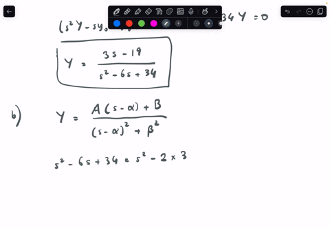 consider-the-initial-value-problem-for-function-y-given-by-yprime-prime-6-yprime34-y0-quad-y03-quad-yprime0-1-part-1-finding-ys-a-find-the-laplace-transform-of-the-solution-ysmathcallyt-ys3-mathrms-2
