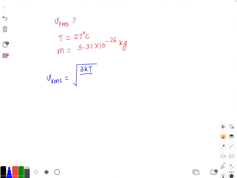 what-is-the-root-mean-square-speed-of-a-molecule-of-oxygen-at-a-temperature-of-270c7-given-that-mass-of-an-oxygen-molecule-is-531x1026-kg-and-boltzmann-constant-k13810-23-vk-517-ms-484-mls-1-40895