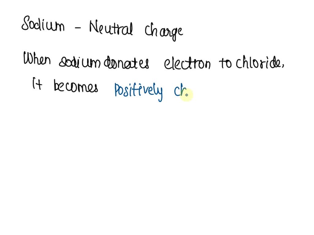 SOLVED The sodium had a neutral charge when it had one electron on its