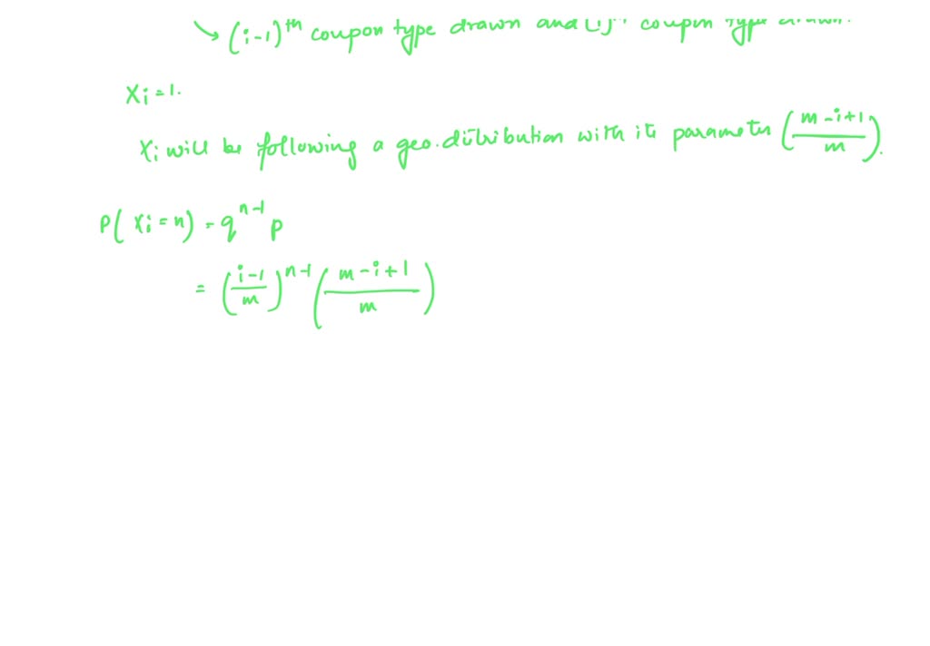 SOLVED 42. Suppose that each coupon obtained is, independent of what