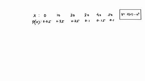 let-x-be-a-random-variable-with-the-following-probability-distribution-value-x-of-x-p-xx-0-005-10-035-20-025-30-010-40-015-50-010-complete-the-following-if-necessary-consult-a-list-of-formul-27454