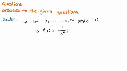 let-x1x2-xn-be-a-random-sample-from-the-pareto-distribution-with-parameter-y_-find-the-mle-maximum-likelihood-estimator-for-y-b-find-the-mle-maximum-likelihood-estimator-for-the-tail-probabi-30637