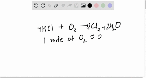 what-volume-of-oxygen-gas-reacts-to-produce-200-ml-of-chlorine-gas-assume-temperature-and-pressure-remain-constant-__-hclg-__o2g-__cl2g-__h2og-35034