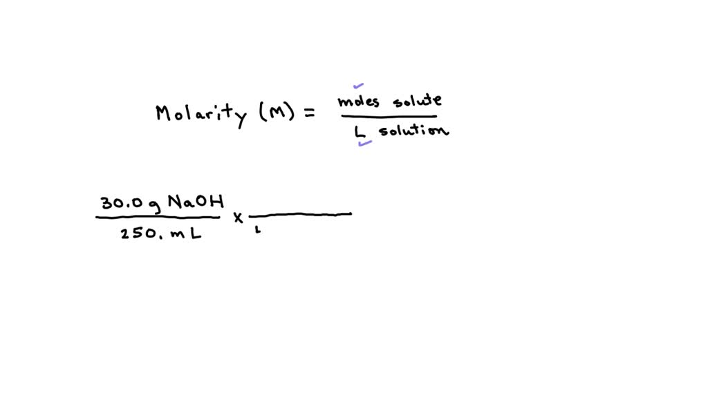 SOLVED: Calculate the molarity of a sodium hydroxide solution prepared ...