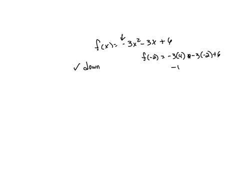 the-graph-of-the-function-fx-3x2-3x-6-is-shown-which-statements-describe-the-graph-select-three-options-on-a-coordinate-plane-a-parabola-opens-down-it-goes-through-negative-2-0-has-a-vertex-at-negativ