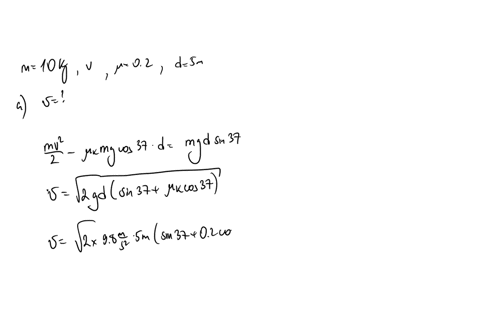 a-block-of-mass-mokg-pushed-up-along-an-incline-with-an-initial-velocity-v-the-coefficient-of-kinetic-friction-between-the-block-and-the-inclined-plane-is-u02-the-block-is-displaced-a-distan-02164