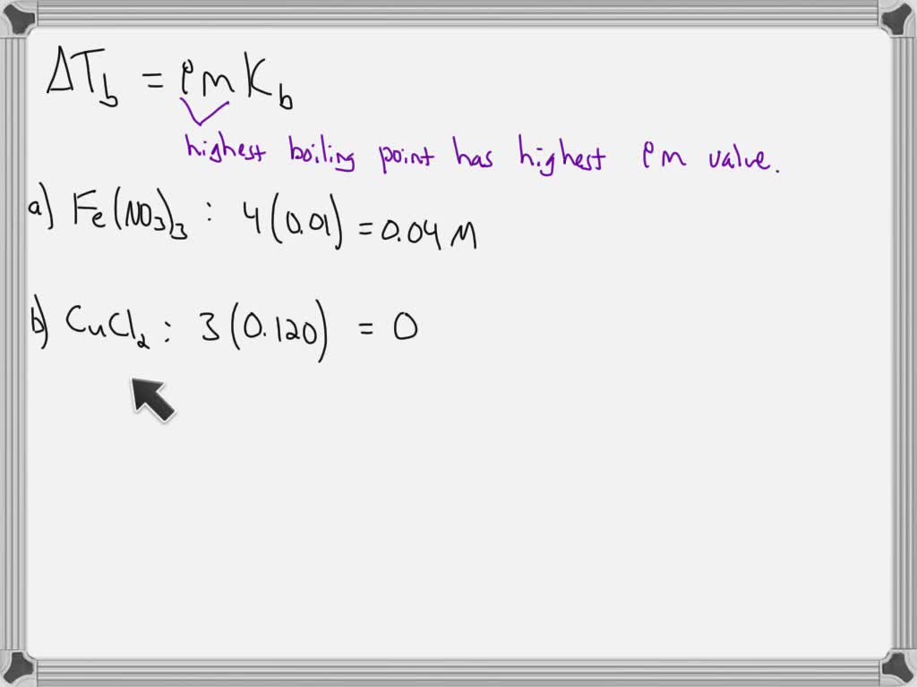 SOLVED 1.The four rows of data below show the boiling points for a