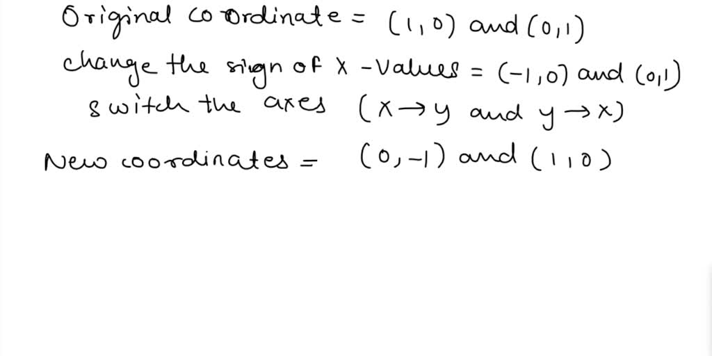 SOLVED: Let r be the linear transformation in R2 that rotates vector ...