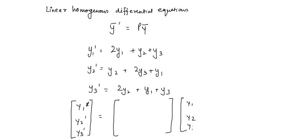 SOLVED: Show how to solve the homogenous version of the first order ...