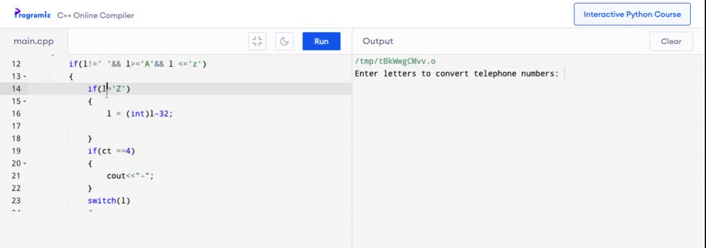 SOLVED: Write a C++ code of the following To make telephone numbers ...