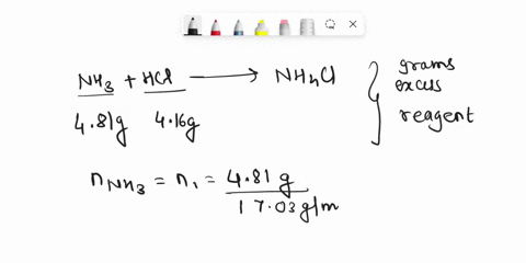 ammonia-rapidly-reacts-with-hydrogen-chloride-making-ammonium-chloride-calculate-the-number-of-grams-of-excess-reactant-when-481-g-of-nh3-reacts-with-416-g-of-hcl-16746