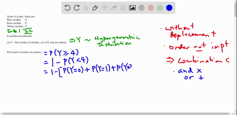 8-red-8-blue-and-6-yellow-candies-are-in-a-dish-if-8-candies-are-selected-what-is-the-probability-that-at-least-4-candies-are-yellow-enter-your-answer-as-an-unreduced-fraction-57529