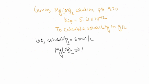 calculate-the-solubility-of-mgoh2s-in-gl-in-an-aqueous-solution-buffered-at-ph-920-the-ksp-of-mgoh2-is-561-10-12-m3-78803