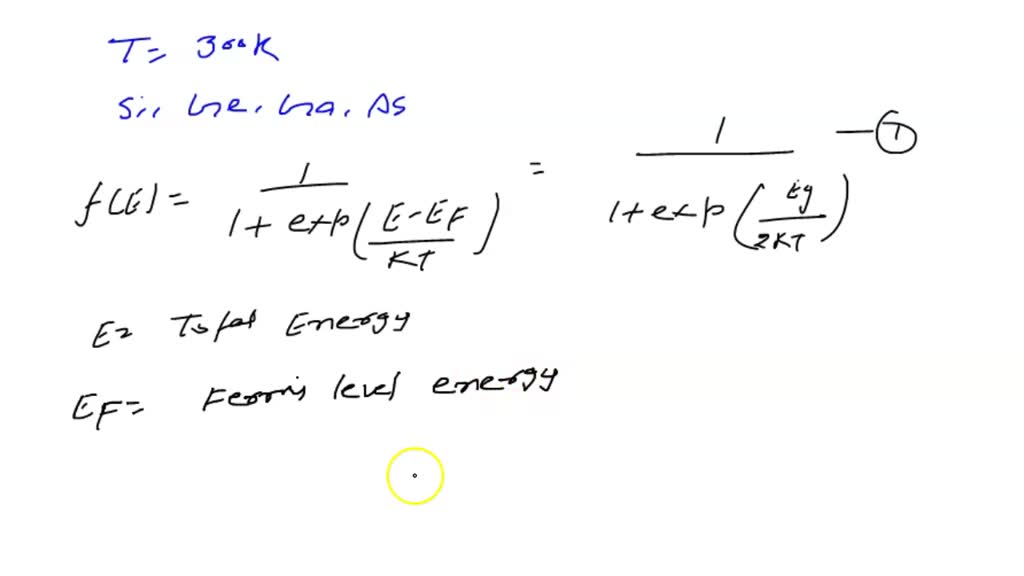 SOLVED (a) Assume For A Semiconductor, The Fermi Energy Level Is 0.30 