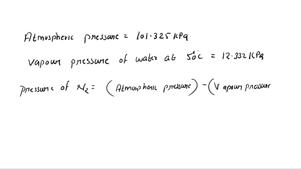 SOLVED: Hydrogen gas was collected by water displacement. What was the