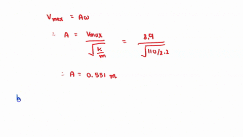 a-22-kg-block-executes-shm-while-attached-to-a-horizontal-spring-of-spring-constant-110-nm-the-maximum-speed-of-the-block-as-it-slides-on-a-horizontal-frictionless-surface-is-39-ms-what-are-60909
