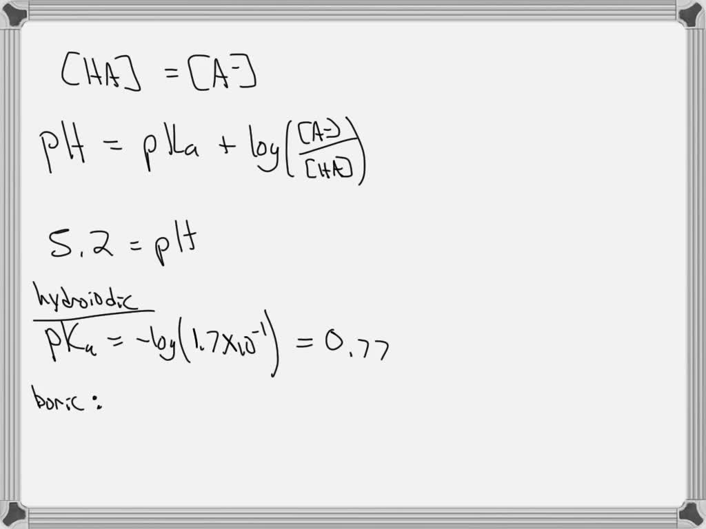 SOLVED: Which of the following weak acid conjugate base pairs would ...