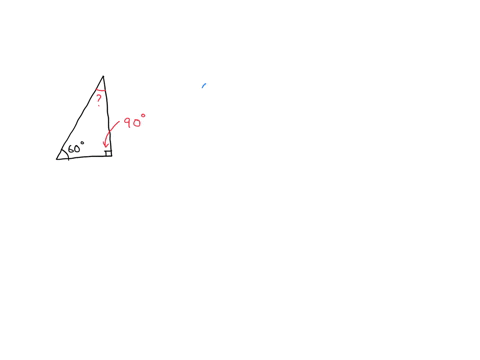 if-one-of-the-angles-of-a-right-triangle-equals-60-degrees-what-does-the-other-angle-equal-30-degrees-300-degrees-cannot-be-solved-150-degrees