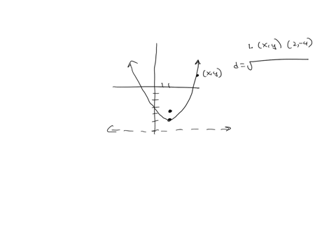 1what-are-the-distances-from-the-point-xy-to-the-focus-of-the-parabola-and-the-directrixselect-two-answersdistance-to-the-focus-x22y52distance-to-the-directrix-y6distance-to-the-focus-x42y22-33233