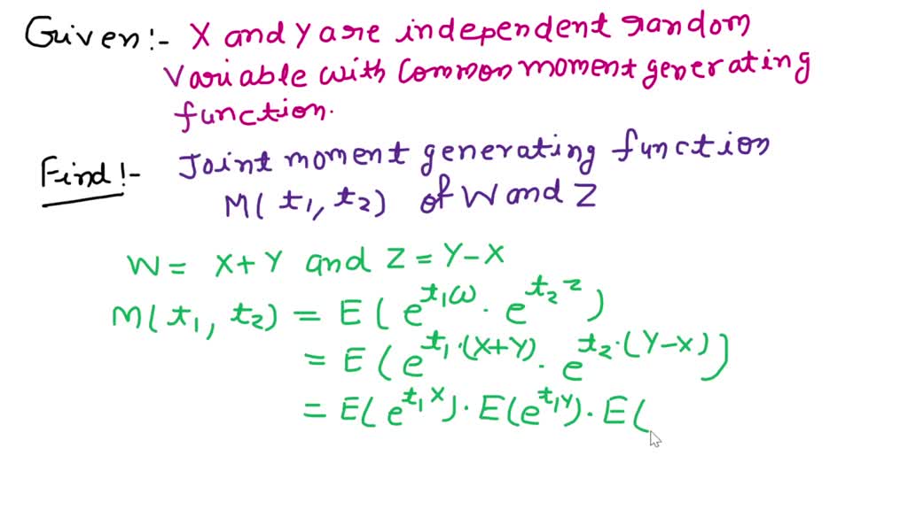 SOLVED Let X and Y be two jointly normal variables with E(X) = a, E (Y