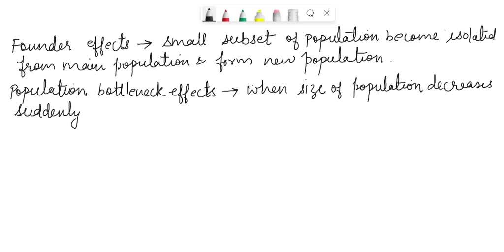 SOLVED How is the founder effect both similar and different from