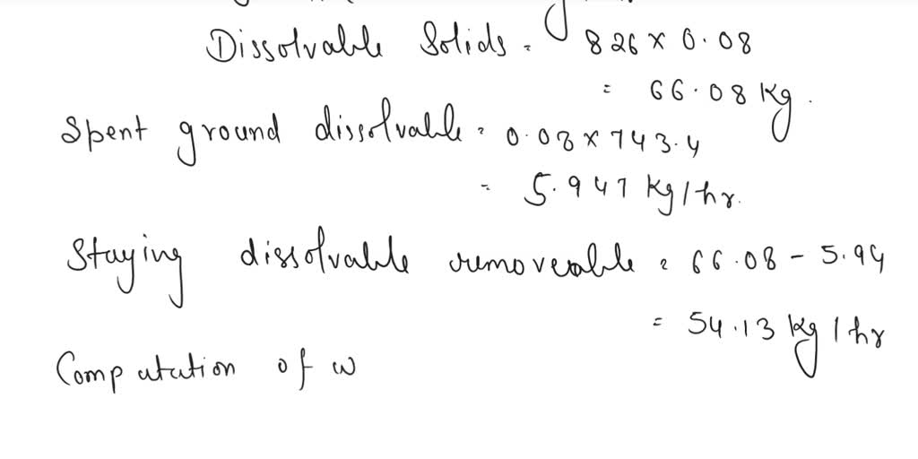 SOLVED Ground roasted coffee contains 8 soluble solids, 2 water, and