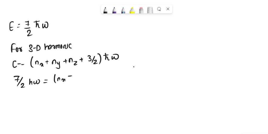 SOLVED: An isotropic harmonic oscillator of frequency w in 3-dimensions ...