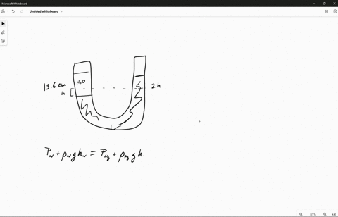 a-u-shaped-tube-open-to-the-air-on-both-ends-contains-mercury-water-is-poured-into-the-left-arm-until-the-water-column-is-136-cm-deep-part-a-how-far-upward-from-its-initial-position-does-the-05952