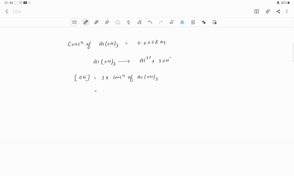 SOLVED Calculate the [H+] for a 0.0628 M solution of aluminum hydroxide, Al(OH)3assuming