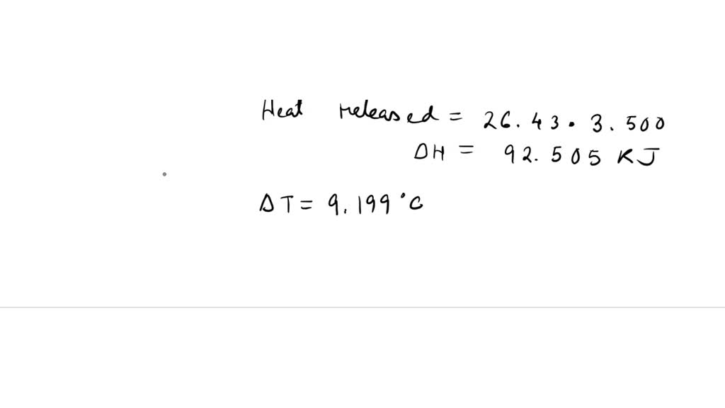 SOLVED Benzoic acid is used to determine the heat capacity of bomb