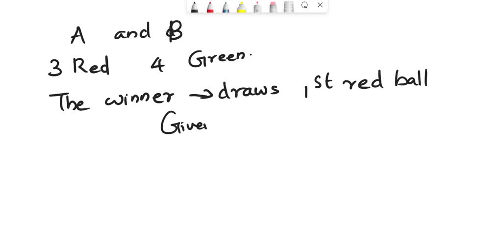 SOLVED Players A and B draw balls in turn, without replacement, from an urn containing three