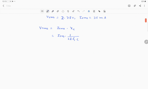 a-capacitor-is-connected-to-an-ac-generator-that-has-a-frequency-of-45-khz-and-produces-a-voltage-of-278-v-the-current-in-the-capacitor-is-35-ma-when-the-same-capacitor-is-connected-to-a-second-ac-gen