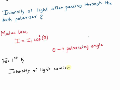 a-vertically-polarized-beam-of-light-of-intensity-100-wlm-passes-through-two-ideal-polarizers-the-transmission-axis-of-the-first-polarizer-makes-an-angle-of-200-with-the-vertical-and-the-tra-27234