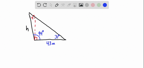 a-tree-grows-at-an-angle-of-40-from-the-vertical-due-to-prevailing-winds_-at-a-point-d-43-meters-from-the-base-of-the-tree-the-angle-of-elevation-to-the-top-of-the-tree-is-a-31-see-figure-a-41213