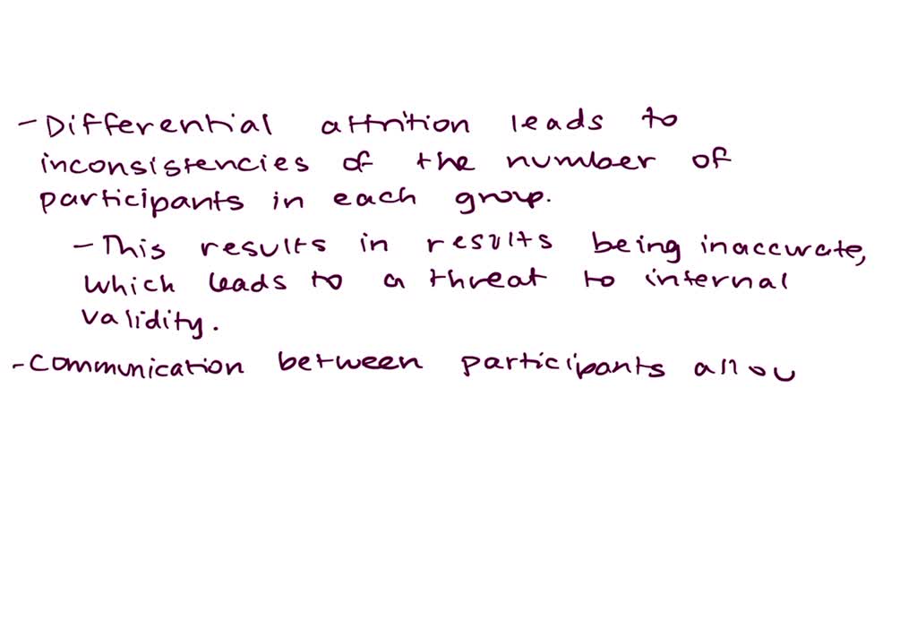Describe how differential attrition and communication between participants can threaten the