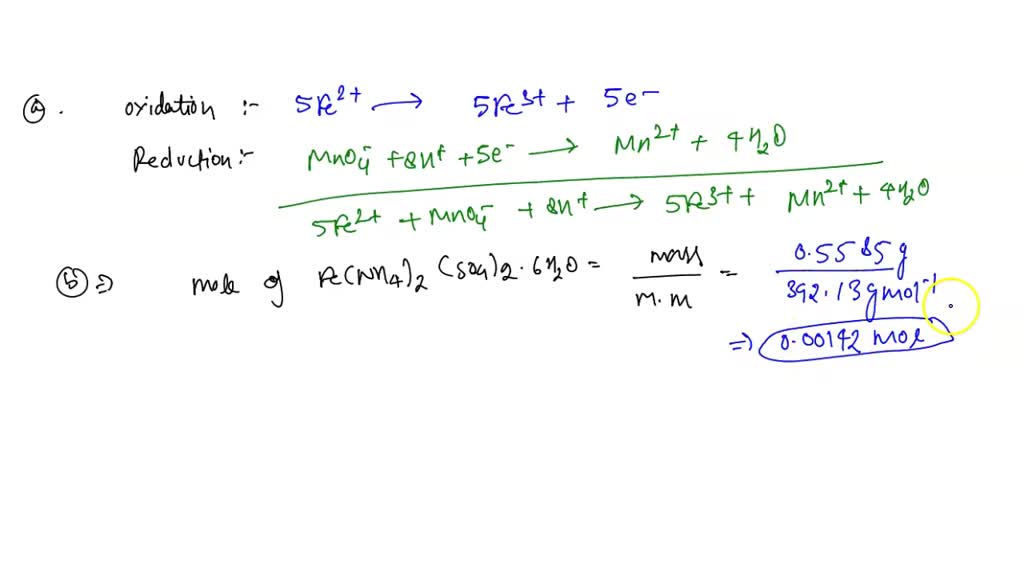 SOLVED The KMnO4 solution is first standardized by titration using