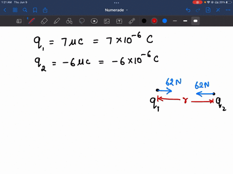 if-q1-7-c-q2-6-c-the-magnitude-force-acting-on-q2-from-q1-is-fq2-620-n-what-is-distance-in-cm-between-q1-and-q2-19914