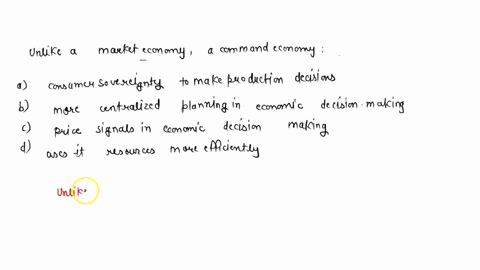 unlike-a-market-economy-a-command-economy-a-consumer-sovereignty-to-make-production-decisions-b-more-centralized-planning-in-economic-decision-making-c-price-signals-in-economic-decision-mak-69737