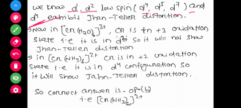 which-metal-ion-complex-expected-to-be-subjected-to-a-jahn-teller-distortion-a_-crh20l3-b-crnh3612-crcn63-d-crbpy32-32631