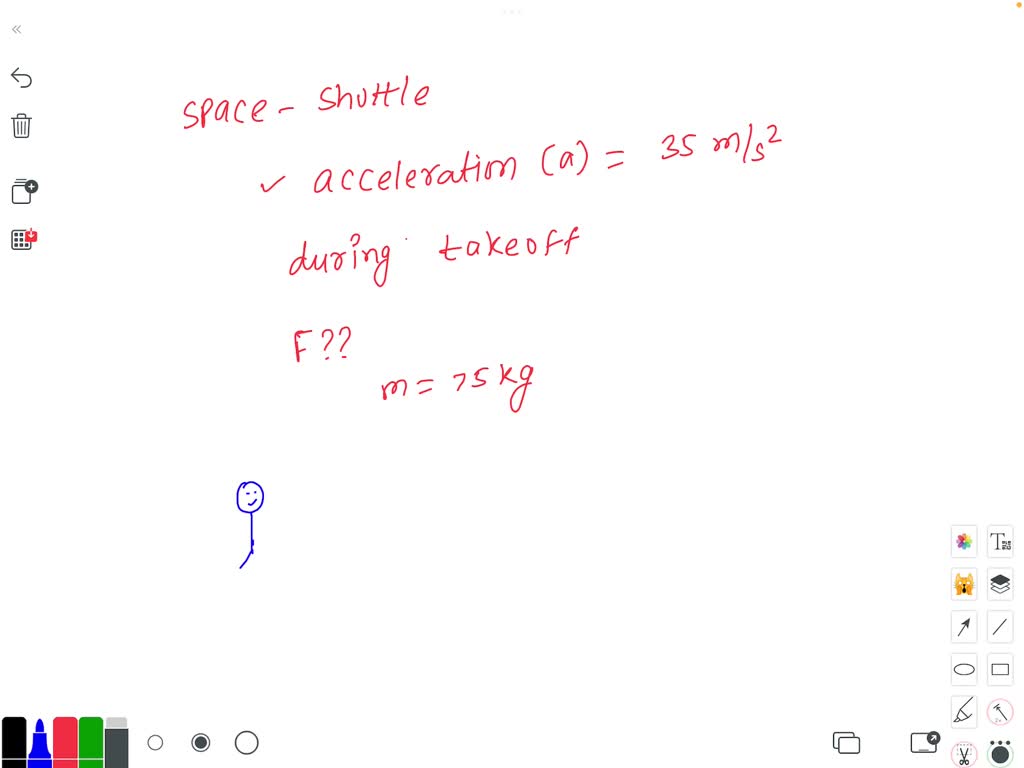 SOLVED: Space-shuttle astronauts experience accelerations of about 35 m ...