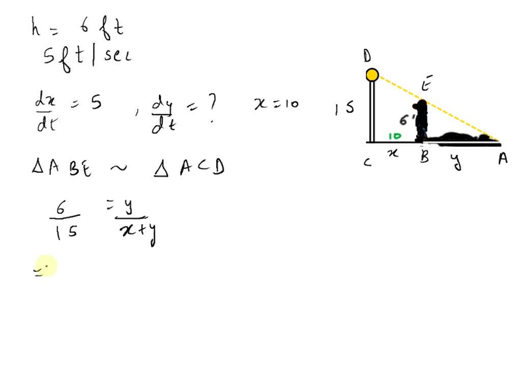 solved-a-man-6-feet-tall-walks-at-a-rate-of-5-feet-per-second-away