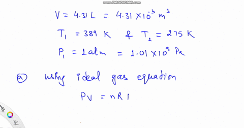 an-ideal-gas-at-234c-and-a-pressure-160-105-pa-is-in-a-container-having-a-volume-of-100-l-a-determine-the-number-of-moles-of-gas-in-the-container-649e-2-mol-correct-your-answer-is-correct-b-25833