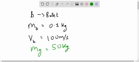 bullet-of-mass-01-kg-is-fired-with-a-speed-of-100-msec-the-mass-of-gun-is-50-kg-the-velocity-of-recoil-is
