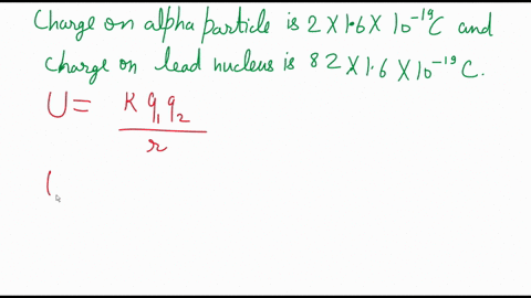 a-beam-of-alpha-particles-is-incident-on-a-target-of-lead-a-particular-alpha-particle-comes-in-head-on-to-a-particular-lead-nucleus-and-stops-650-times-10-14-m-away-from-the-center-of-the-nucleus-th-2