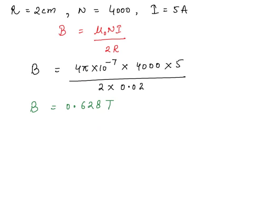 SOLVED: Calculate the value of magnetic flux density and magnetic flux ...