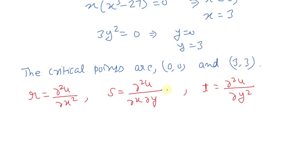 SOLVED: 7. Find all the critical points of the function f(x, y)=x^3-9 x ...