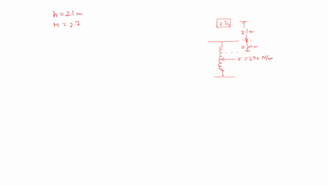 a-270-kg-object-is-held-210-m-above-a-relaxed-massless-vertical-spring-with-a-force-constant-of-290-nm-when-the-object-is-dropped-onto-the-spring-it-compresses-the-spring-0306-m-down-before-53255